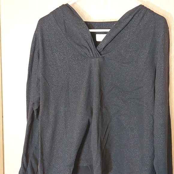 Studio Works Black Glitter Women's Blouse Size 1X - Picture 1 of 4